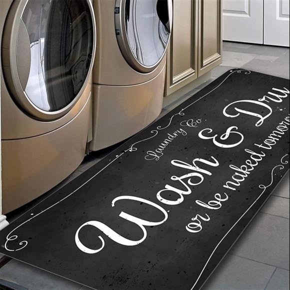Laundry Room Kitchen Floor Mats Non-Slip Modern Polyester Indoor Outdoor